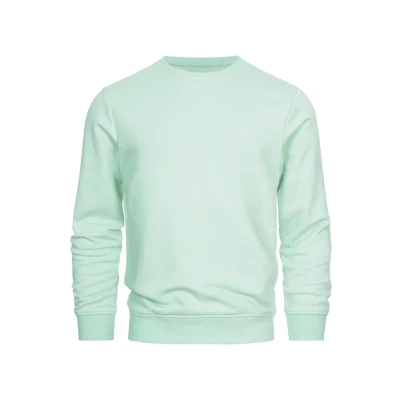Immagine di Indicode Uomini Holt Sweatshirt Felpa con Bordi a Costine Quiet Wave L
