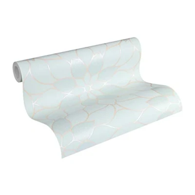 Immagine di A.S. Création 361714 36171 4 Carta da parati in tessuto non glitterato con fiori, 10,05 m x 53 cm, colore: Verde