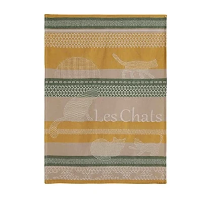 Immagine di Coucke Asciugamano Jacquard in Cotone Francese, Les Gatti, 50,8 x 76,2 cm, 100%