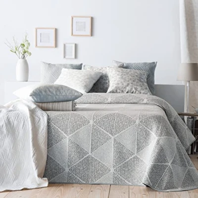 Immagine di VIALMAN copriletto leggero Sofia 27 per letto matrimoniale da 135 cm dimensioni 230 x 270 cm, colore blu