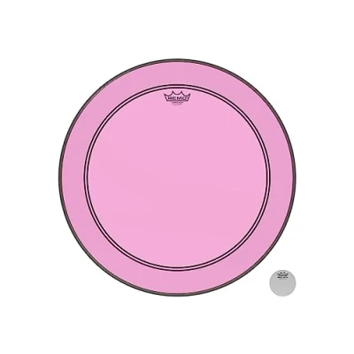 Immagine di Remo Colortone Powerstroke 3 Clear P3 1322 CT PK Pelle per batteria, 22&quot;, colore: Rosa