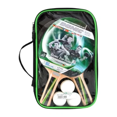 Immagine di Donic Schildkröt Set da Ping Pong Top Team 400, 2 Racchette, 3 Palline 1 Stella, in Una Borsa Preziosa, per Il Tempo Libero, 788495