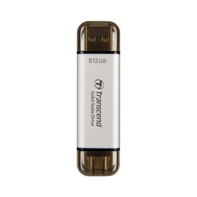 Immagine di TRANSCEND 512GB EXTSSD USB10GBPS TYPEC/A SILV