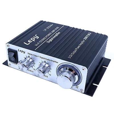 Immagine di Fasizi LP 2024A+Amplificatore di potenza stereo HiFi Amplificatore digitale Dual Channel Audio Class T Tripath TA2024 con alimentatore 3A Nero