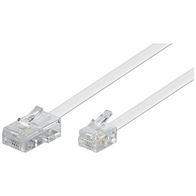 Immagine di Goobay 68577 Cavo di Collegamento Modulare da 6 Metri, Telefonico, Nero Spina Rj45 (8P4C) a Rj11/Rj14 (6P4C)