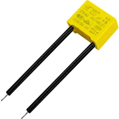 Immagine di Lumonic MKP condensatore di soppressione dei disturbi per lampade a LED 0,33µF 275V AC voltage X2 capacitor against flickering suppression cap