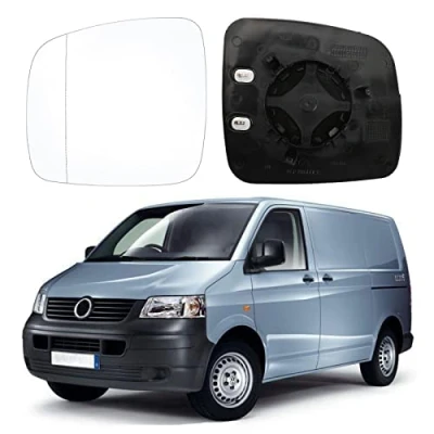 Immagine di Vetro a Specchio sostituzione per VW T5 2003 2009, Esterno Regolabile Adatto Caddy 2004 2015, Lente di Retromarcia (for Sinistra)