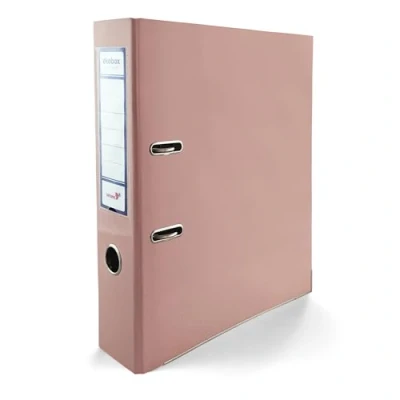 Immagine di Netuno 1 raccoglitore lucido rosa pastello formato A4 Ekobox Premium Edition dorso 75 mm Raccoglitori a 2 Anelli con Meccanismo Leva in cartone riciclato per archivio documenti