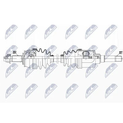 Immagine di NTY NPW CT 071 Albero motore / Semiasse Assale anteriore Dx 880