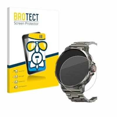Immagine di brotect Pellicola Protettiva Vetro per Tesofit Smartwatch 1.85&quot; (rotondo) Protezione Schermo [Durezza Estrema 9H, Chiaro]