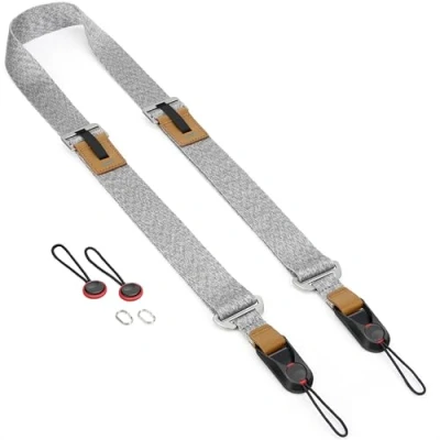Immagine di Sunya Tracolla per Fotocamera con sgancio rapido, realizzata in nylon avanzato, regolabile una mano, compatibile tutte le fotocamere, carico massimo 90 kg. (Grigio Scuro)