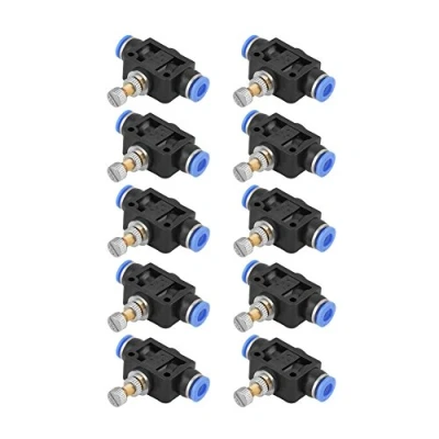 Immagine di 10 pz/set Valvola a farfalla di regolazione della velocità Regolatore pneumatica controllo del flusso d&#039;aria rapido Connettore r