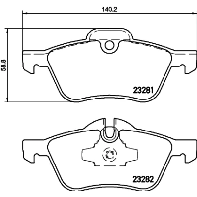 Immagine di HELLA 8DB 355 009 171 Kit pastiglie freno Predisposto per contatto segnalazione usura MINI: Hatchback, Cabrio