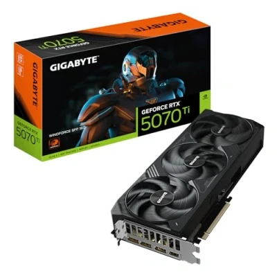Immagine di Gigabyte GeForce RTX 5070 Ti WINDFORCE SFF 16G Scheda Grafica 16GB GDDR7, 256bit, PCI E 5.0, 2452 MHz Frequenza core, 3 x DP 2.1b, 1 HDMI NVIDIA DLSS 4, GV N507TWF3 16GD