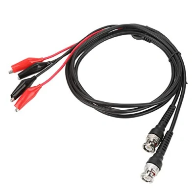 Immagine di Sonda per Oscilloscopio, Akozon P1011 2pz Test Pinze a Coccodrillo BNC Q9 Doppio Clip Cavo di Prova Sonde dell&#039; Oscilloscopio