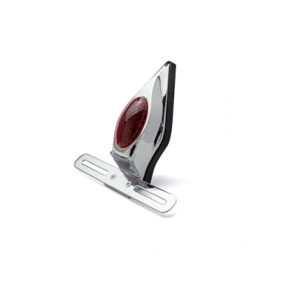 Immagine di Alchemy Parts Moto Tombstone LED Stop e Coda Luce Cromo per Custom Retro Project