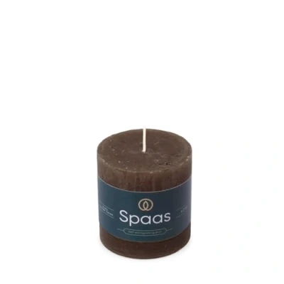 Immagine di Spaas Candela pilastro in stile rustico, 70/70 mm, 25 ore, marrone scuro