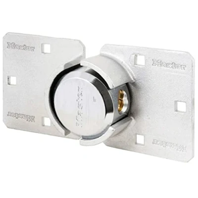 Immagine di Master Lock 736EURD Luccheto y Cerniera, Antifurto Auto Chiavi, Adatto para Proteggere Furgoni, Camion Cancelli e Distributori Automatici, Argento, 11,4 cm x 23 4,2