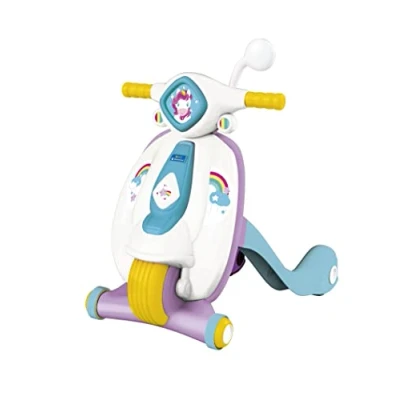 Immagine di Clementoni My Unicorn First Step Scooter Gioco Prima Infanzia 9 Mesi (Italiano, Inglese, Francese, Tedesco, Spagnolo, Olandese E Polacco), Made in Italy, Multicolore, Small, 80515, Esclusivo Amazon