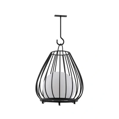 Immagine di Lampada LED solare Kelda di Lindby, nero, alluminio, 38 cm, dimmerabile