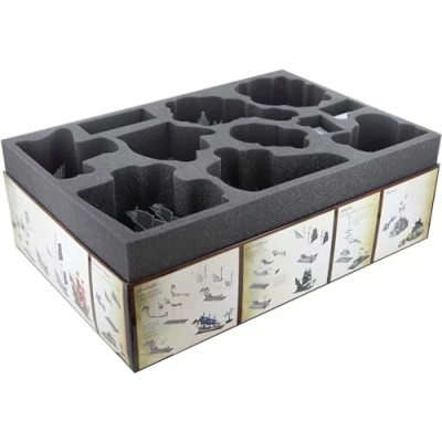 Immagine di Feldherr Set di vassoi in Schiuma Compatibile con Dreadfleet Scatola da Gioco Tavolo