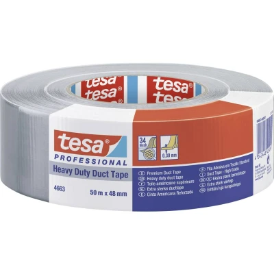 Immagine di tesa STRONG 04663 00007 02 Nastro in tessuto tesa® Professional Argento (L x L) 50 m 48 mm 1 pz.