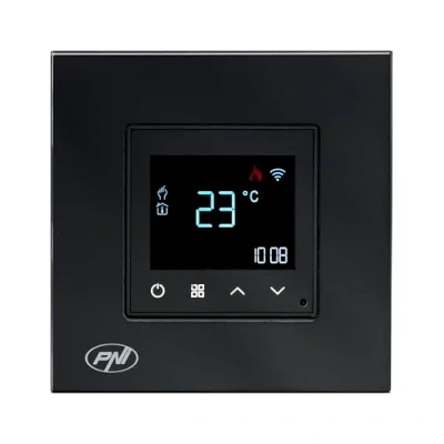 Immagine di PNI Termostato intelligente CT26B WiFi riscaldamento a pavimento elettrico o gruppo di pompaggio, sensore incluso, 10A, montaggio ad incasso, controllo dall&#039;applicazione Tuya Smart, pr
