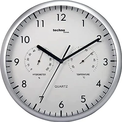Immagine di Techno Line WT 650 Quarzo Orologio da parete 26 cm Argento