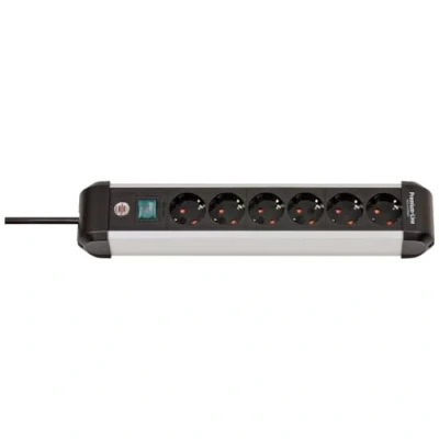 Immagine di Brennenstuhl 1391030600 Multipresa con interruttore Argento/Nero Schuko 1 pz.