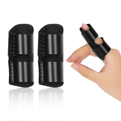Immagine di supregear Stecche per le Dita Bambini, 2 Pezzi Supporto Regolabile Raddrizzare Dita, Stecca Fissa Riabilitazione Allevia il Dolore, Tendinite, Slogato, Rotto, Frattura