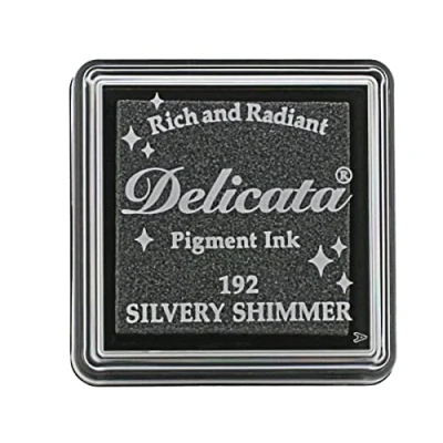 Immagine di Tsukineko Delicata Silvery Shimmer Mini tampone di Inchiostro, Argento