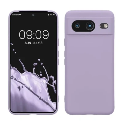 Immagine di kwmobile Custodia Compatibile con Google Pixel 8 Cover Back Case per Smartphone in Silicone TPU Protezione Gommata lavanda