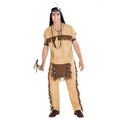 Immagine di TecTake dressforfun Costume da Uomo Indiano Black Hawk incl. Fascia Elastica per Capelli e Bracciali Elastici (XL No. 300607)