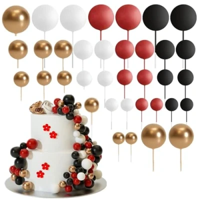 Immagine di 36 decorazioni per torte a palloncino, mini forma di in schiuma, topper cupcake fai da te, nozze, feste compleanno,