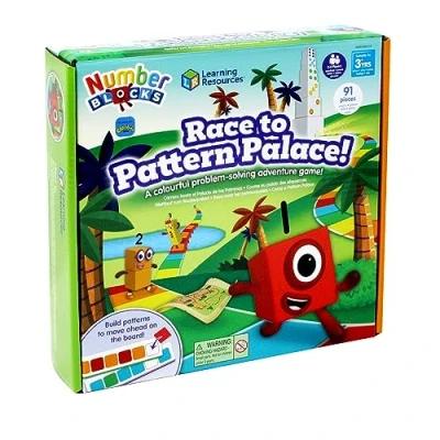Immagine di Learning Resources Gioco da Tavolo Corsa a Palazzo Schemi, Regali Numberblocks, Giochi matematici per i 3 Anni, contare, Imparare Colori, 91 Pezzi, HM95400 UK