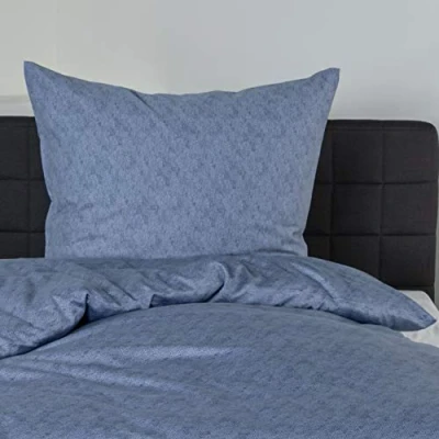 Immagine di Bierbaum 3292_01 Lenzuola in Cotone, 155 x 220 cm, Colore: Oceano