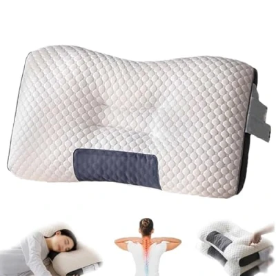 Immagine di Outfany Cozy Cloud Pillow,Outfany Pillow,Neck Support Sleep Aid Massage Pillow,Orthopedic Neck Traction Pillow,Comfort Cervical Spine and Pillow Core,Soft Non Collapsing (900g)