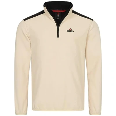 Immagine di Höhenhorn Skyja Felpa in pile da uomo, per autunno e inverno, micropile, mezza zip, beige., 4XL