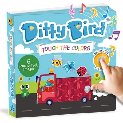 Immagine di &quot;Ditty Bird Libri Musicali Tocca e Senti Colori: Giocattoli Montessori Risorse Didattiche Divertenti. Interattivi per Bambini da 1 a 3 anni. Libro Resistente Sensoriale.&quot;