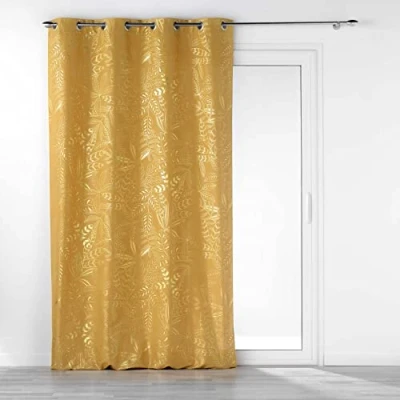 Immagine di Douceur d&#039;Intérieur, Belflor Tenda con occhielli, 140 x 260 cm, colore: giallo/oro