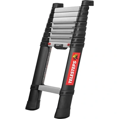Immagine di Scala telescopica 3 m di TELESTEPS I Made in Sweden Prime Line qualità compatta con design premium brevettato Corrimani triangolari EN 131 certificata 72230 581