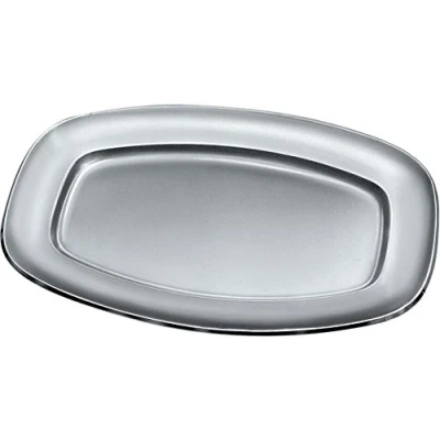 Immagine di Alessi 125/45 Piatto da Portata Ovale in Acciaio Inossidabile 18/10 Satinato con Bordo Lucido