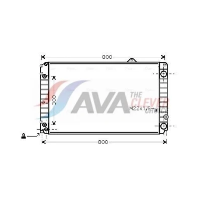 Immagine di AVA COOLING SYSTEMS AIA2099 radiatore motore Alluminio 720mm 438mm 40mm con dell’olio Alette di raffreddamento saldate