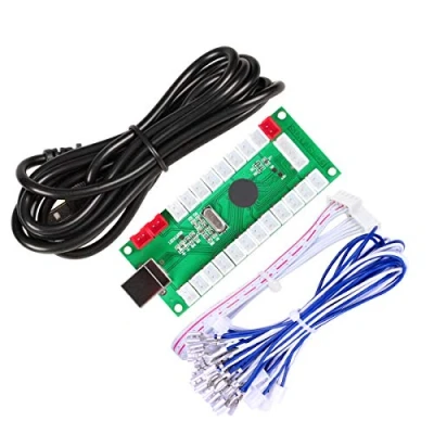 Immagine di EG STARTS Zero Delay USB Encoder per PC Games Controller Arcade Joystick Mame Jamma Parts (Usato 5Pin + Pulsanti Tipo Happ)