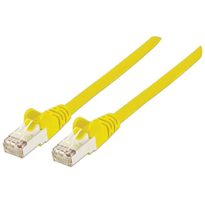Immagine di Intellinet 350556 RJ45 cavo di rete, patch CAT 6A S/FTP 30.00 m Giallo Schermatura a fogli, intrecciata, Privo alogeni 1 pz.