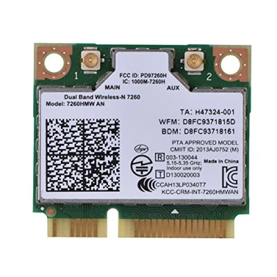 Immagine di Fosa 2 in 1 scheda wireless Bluetooth Modulo Dual Band per Intel 7260AN 7260HMW Computer con slot PCI E, 300Mbps Mini circuito WIFI ad alta velocità Sostituzione S