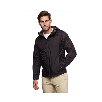 Immagine di Tommy Hilfiger Giacca in pile da uomo classica con zip frontale, nero, Medium