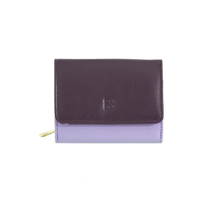 Immagine di DUDU Portafoglio donna piccolo RFID in pelle multicolore Colorful Deep purple