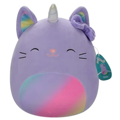 Immagine di Squishmallows SQCR05414 Caticorno originale Cienna con ventre e fiocco color arcobaleno pastello, 30,5 cm, multicolore