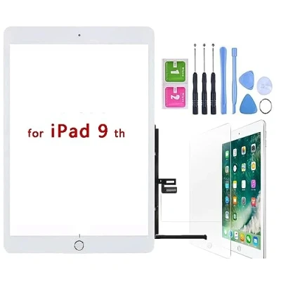 Immagine di Hedywei Schermo Tattile di Ricambio per iPad 9 Display A2602 A2603 A2604 A2605 10.2 Pollici 2021 Touch Screen Digitizer con Kit utensile (Bianco)